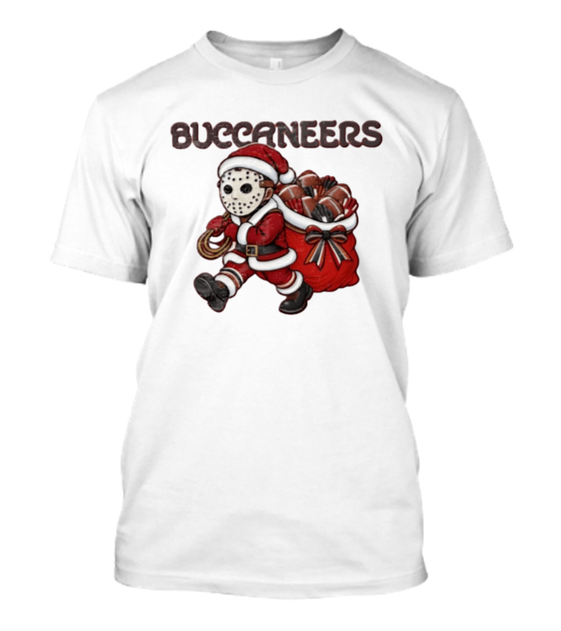 Buccaneers Football Christmas Masked Santa T-Shirt