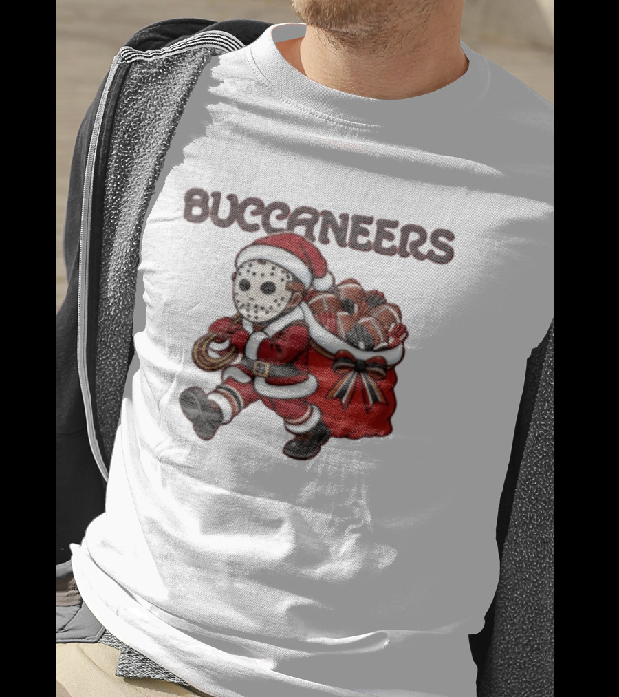 Buccaneers Football Christmas Masked Santa T-Shirt