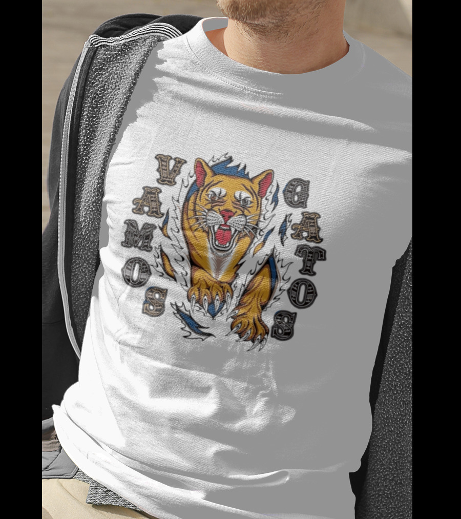 Vamos Gatos Mountain Lion Cougar Wildcat Majestic Roaring T-Shirt