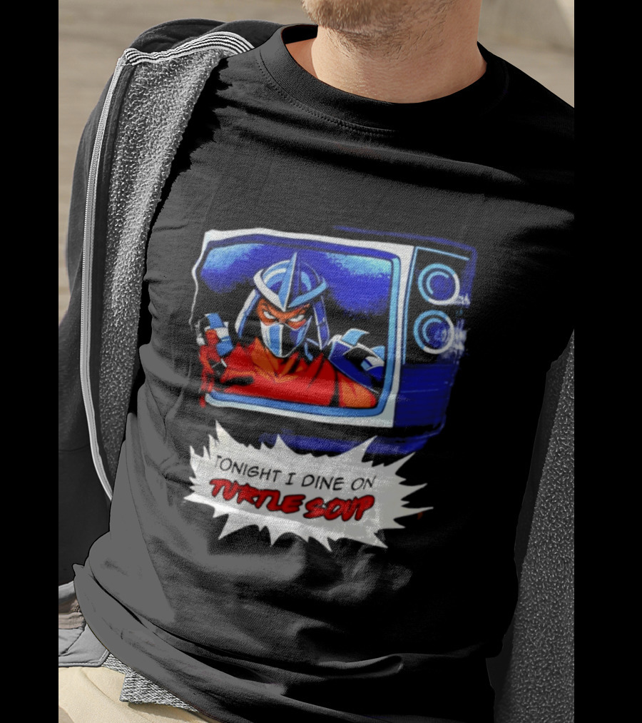 The Shredder Tonight I Dine On Turtle Soup Retro TV Villain Adventure T-Shirt