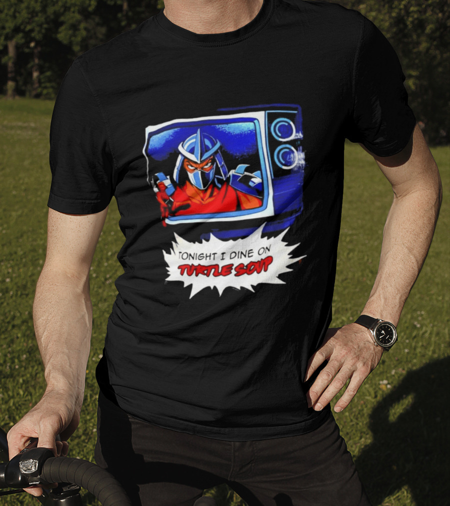 The Shredder Tonight I Dine On Turtle Soup Retro TV Villain Adventure T-Shirt