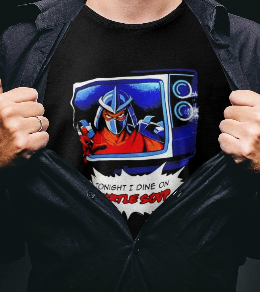 The Shredder Tonight I Dine On Turtle Soup Retro TV Villain Adventure T-Shirt