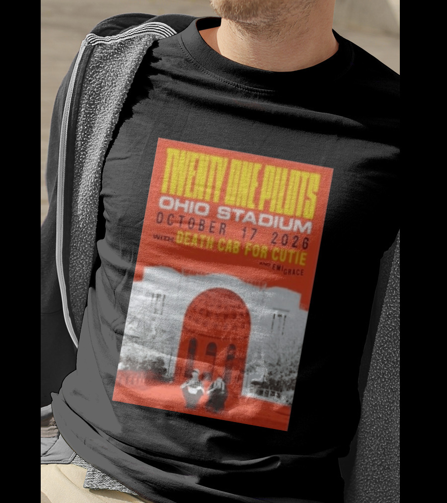 Twenty One Pilots Ohio Stadium October 17 2026 Concert With Death Cab For Cutie And Emigrace T-Shirt