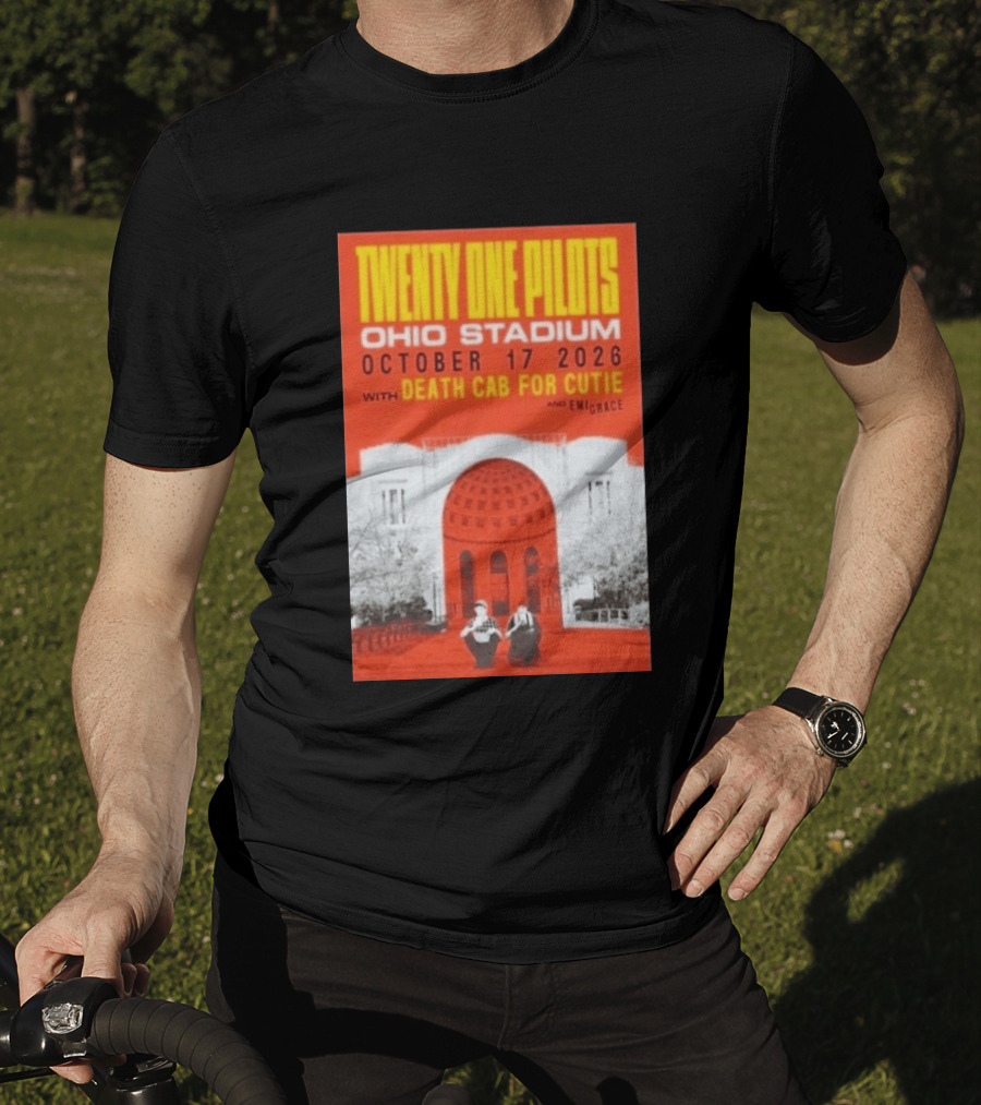 Twenty One Pilots Ohio Stadium October 17 2026 Concert With Death Cab For Cutie And Emigrace T-Shirt