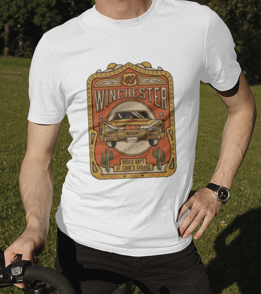 49 Winchester Rodeo Days At Cook's Garage Lubbock TX October 16 2026 Classic Car And Cactus T-Shirt