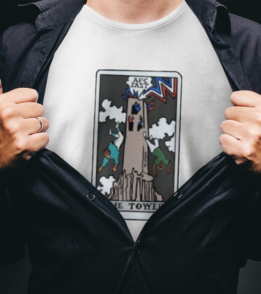 AFC East The Tower Tarot Card Football T-Shirt