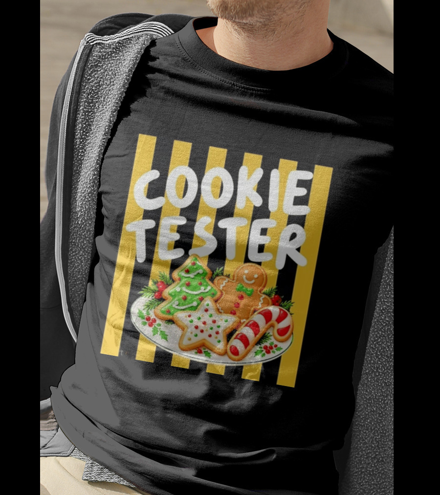 Cookie Tester Christmas Holiday Treats Gingerbread Man T-Shirt