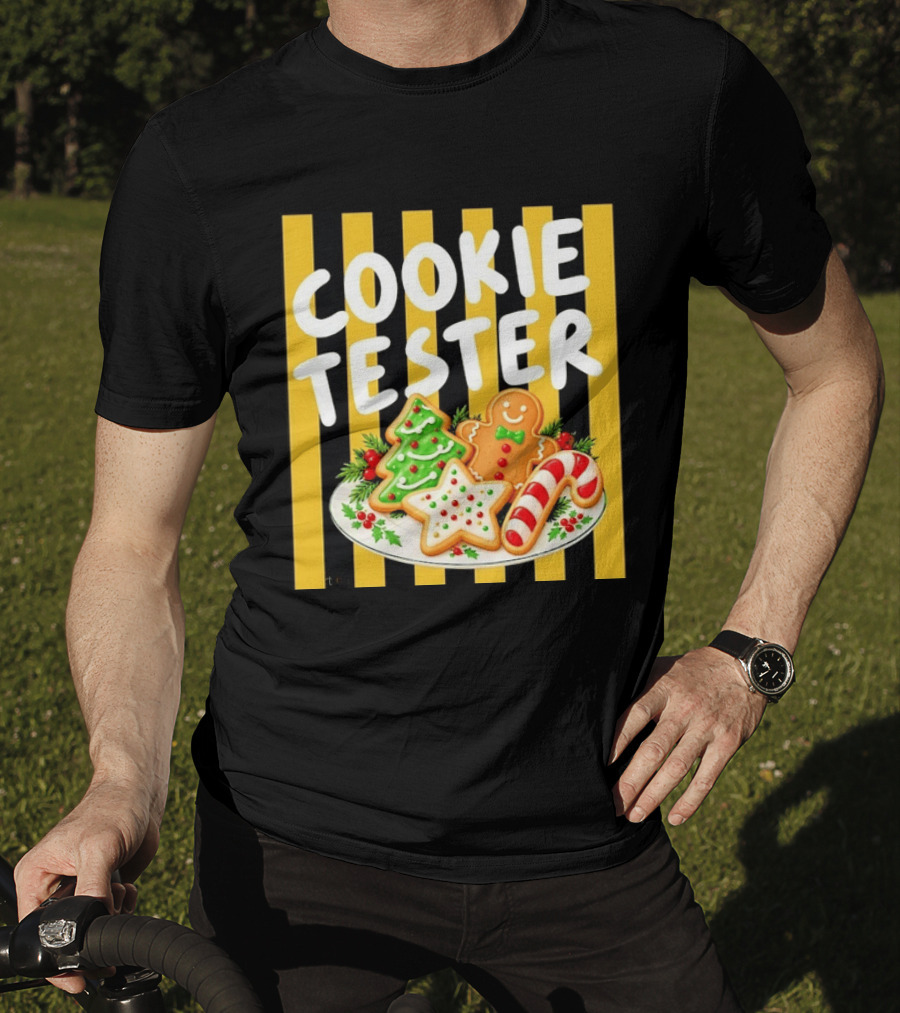Cookie Tester Christmas Holiday Treats Gingerbread Man T-Shirt