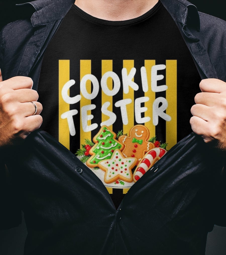 Cookie Tester Christmas Holiday Treats Gingerbread Man T-Shirt