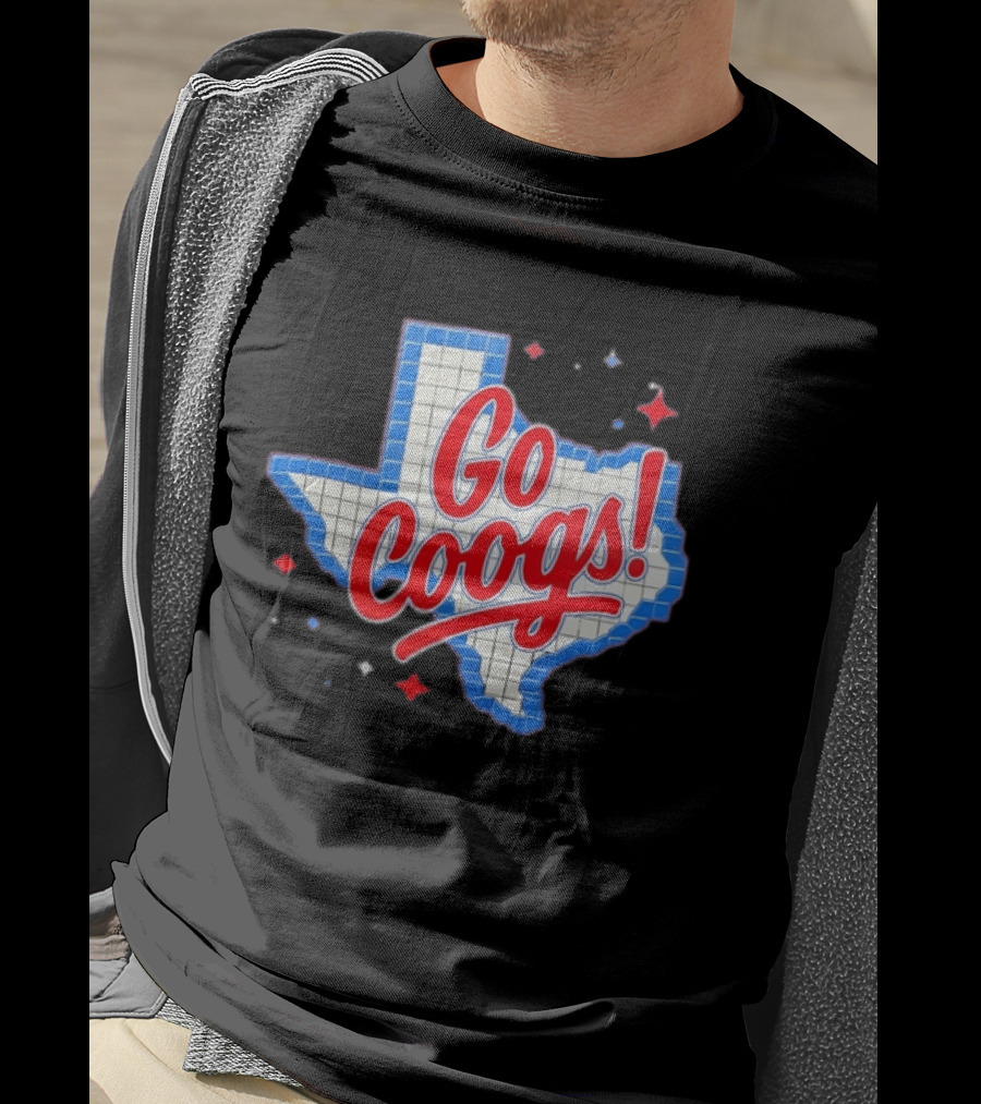 Go Coogs Houston Cougars Texas State Map T-Shirt