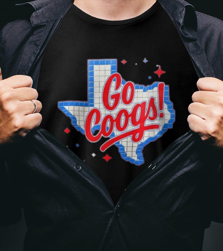 Go Coogs Houston Cougars Texas State Map T-Shirt
