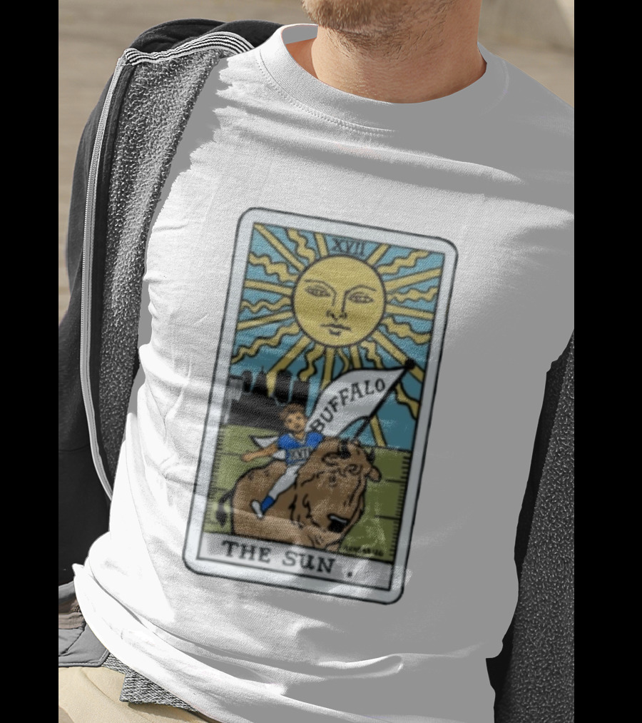 Buffalo Bills The Sun Tarot Card XVII T-Shirt