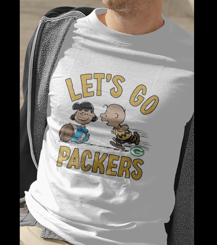 Charlie Brown And Lucy Let’s Go Green Bay Packers T-Shirt
