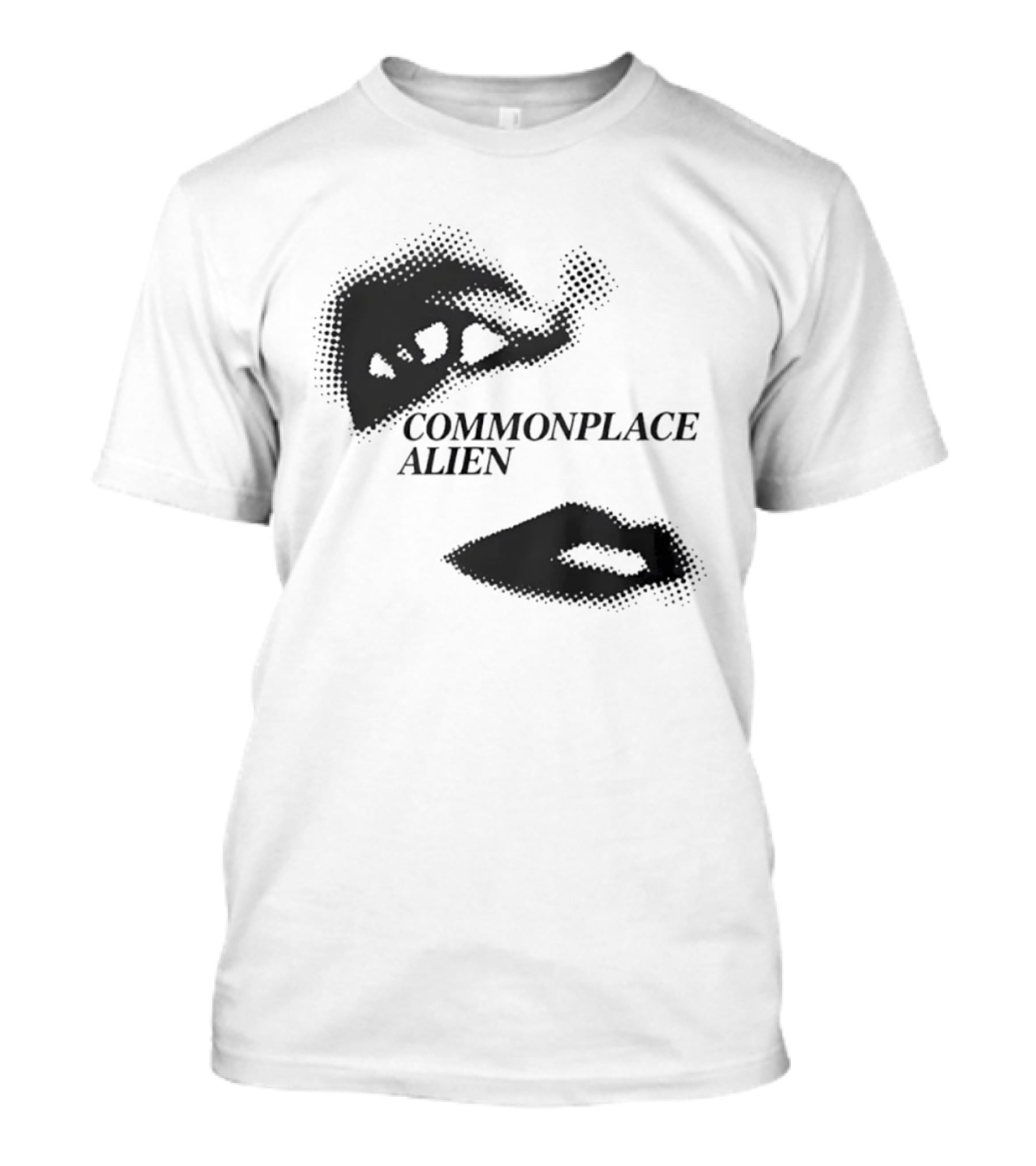 Commonplace Alien Halftone Lips Minimalist T-Shirt