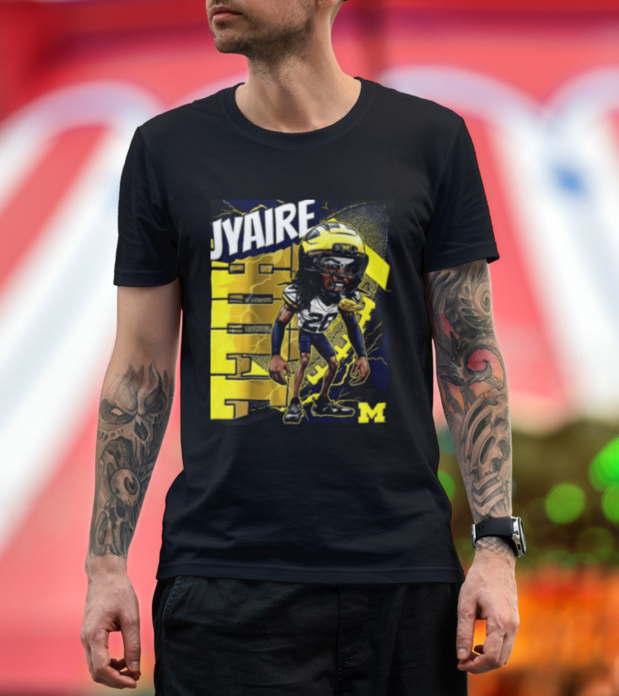 Jyaire Hill Michigan Wolverines Football Player Caricature T-Shirt