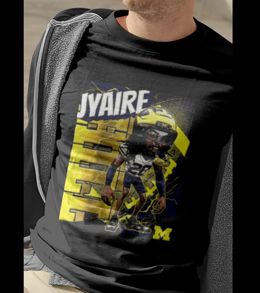 Jyaire Hill Michigan Wolverines Football Player Caricature T-Shirt