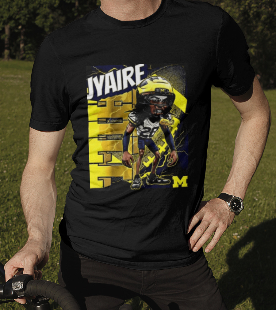 Jyaire Hill Michigan Wolverines Football Player Caricature T-Shirt