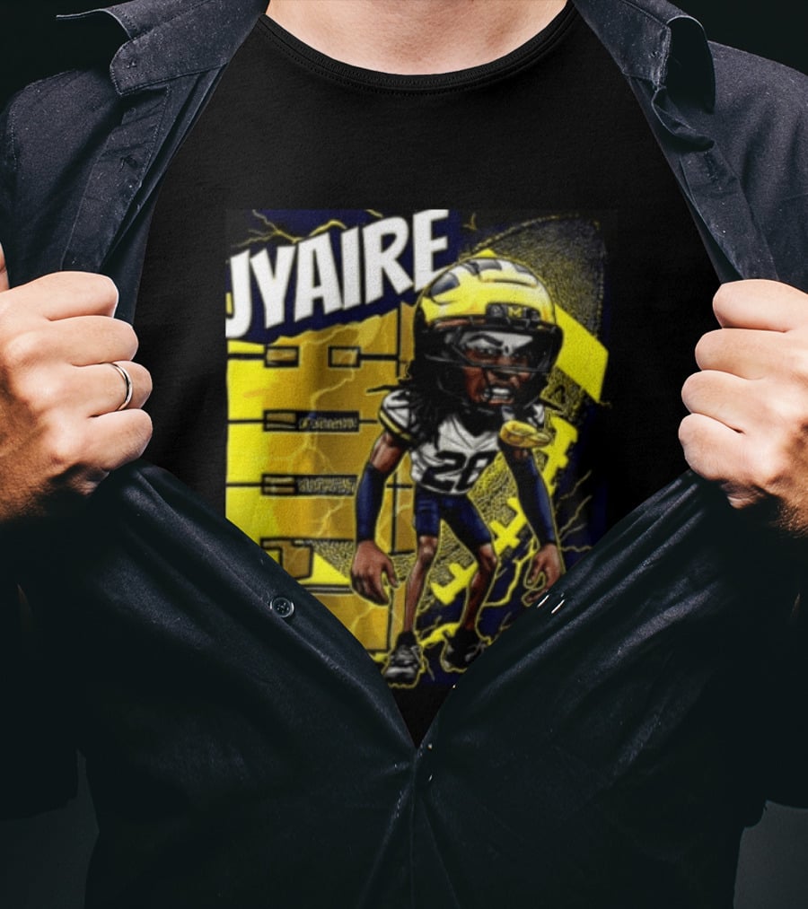 Jyaire Hill Michigan Wolverines Football Player Caricature T-Shirt
