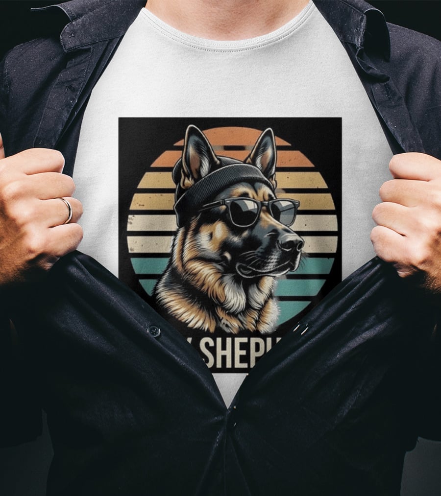 German Shepherd Dog Sunset Stay Shepherd T-Shirt