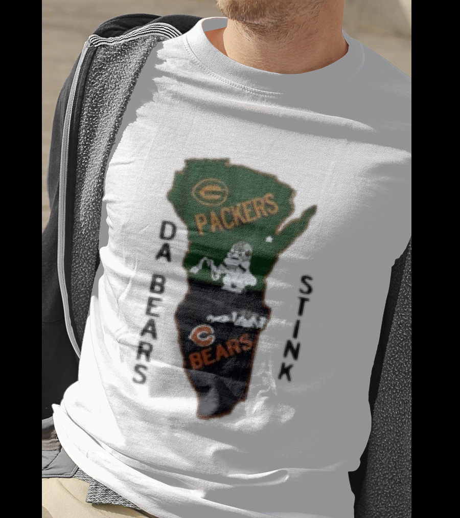 Green Bay Packers And Chicago Bears Da Bears Stink Rivalry T-Shirt