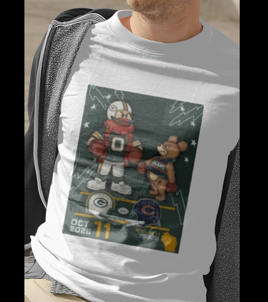 Green Bay Packers Vs Chicago Bears October 11 2026 Lambeau Field Game T-Shirt