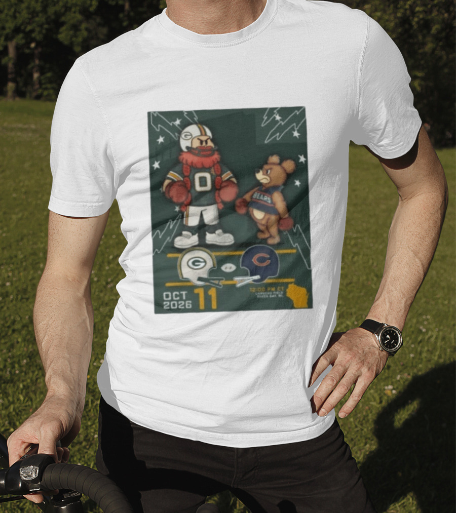 Green Bay Packers Vs Chicago Bears October 11 2026 Lambeau Field Game T-Shirt