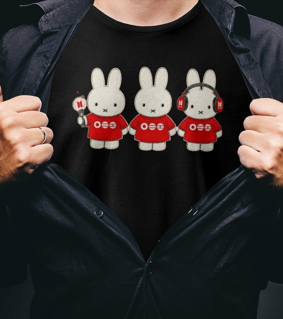 Miffy Bunny BTS Photocard Collage T-Shirt