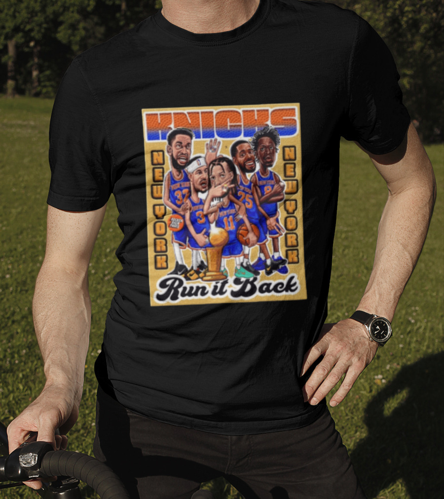 New York Knicks NBA Run It Back Players New York Caricature T-Shirt
