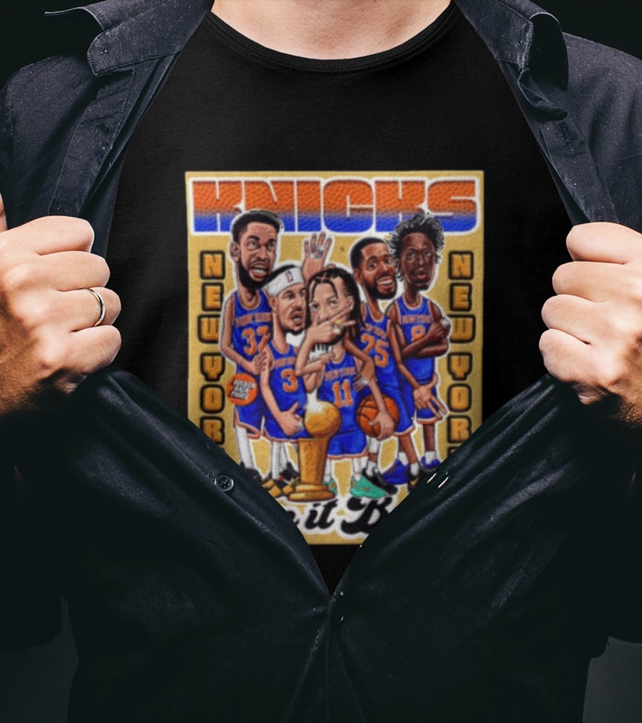 New York Knicks NBA Run It Back Players New York Caricature T-Shirt