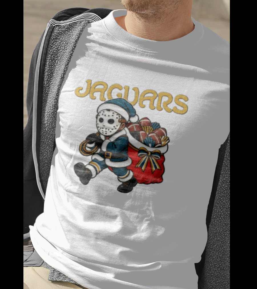 Jacksonville Football Christmas Horror Santa T-Shirt