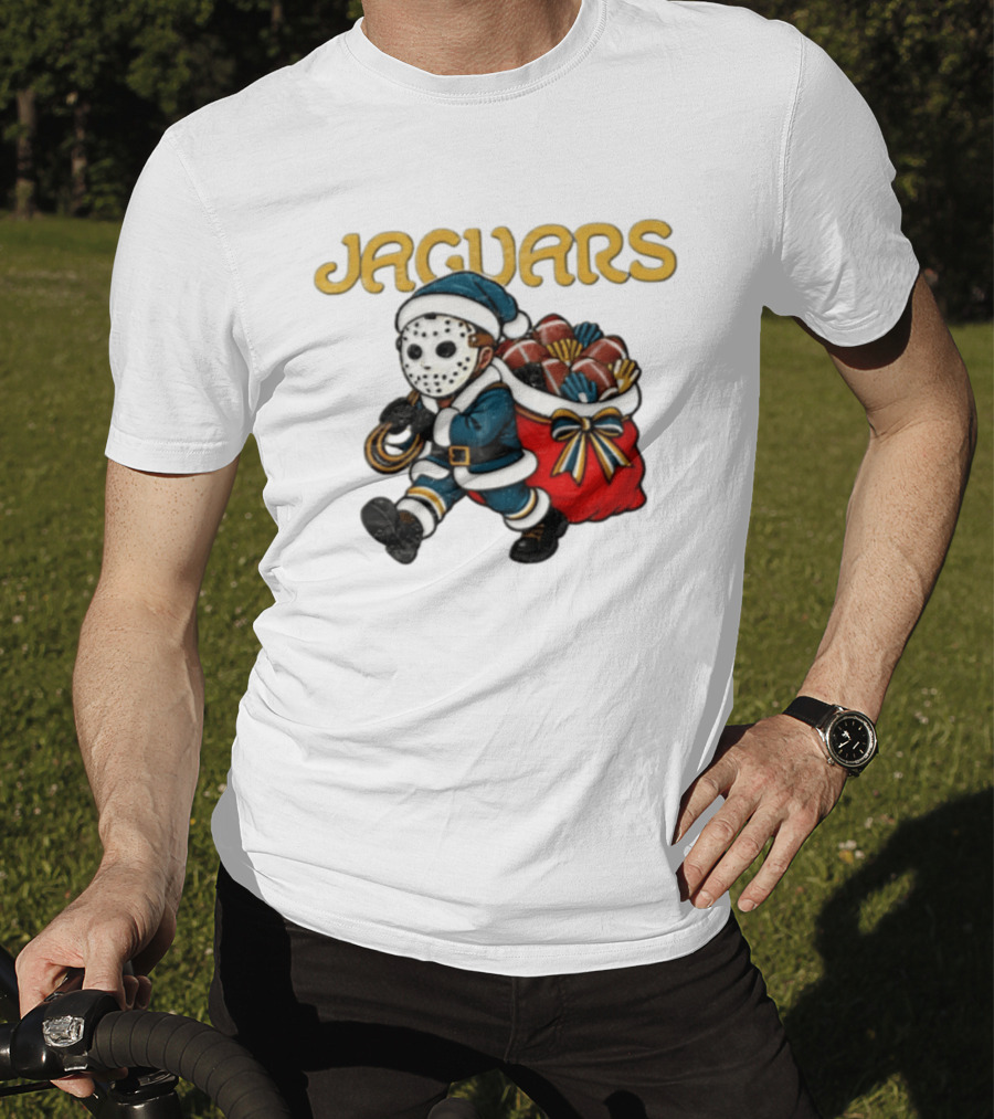 Jacksonville Football Christmas Horror Santa T-Shirt