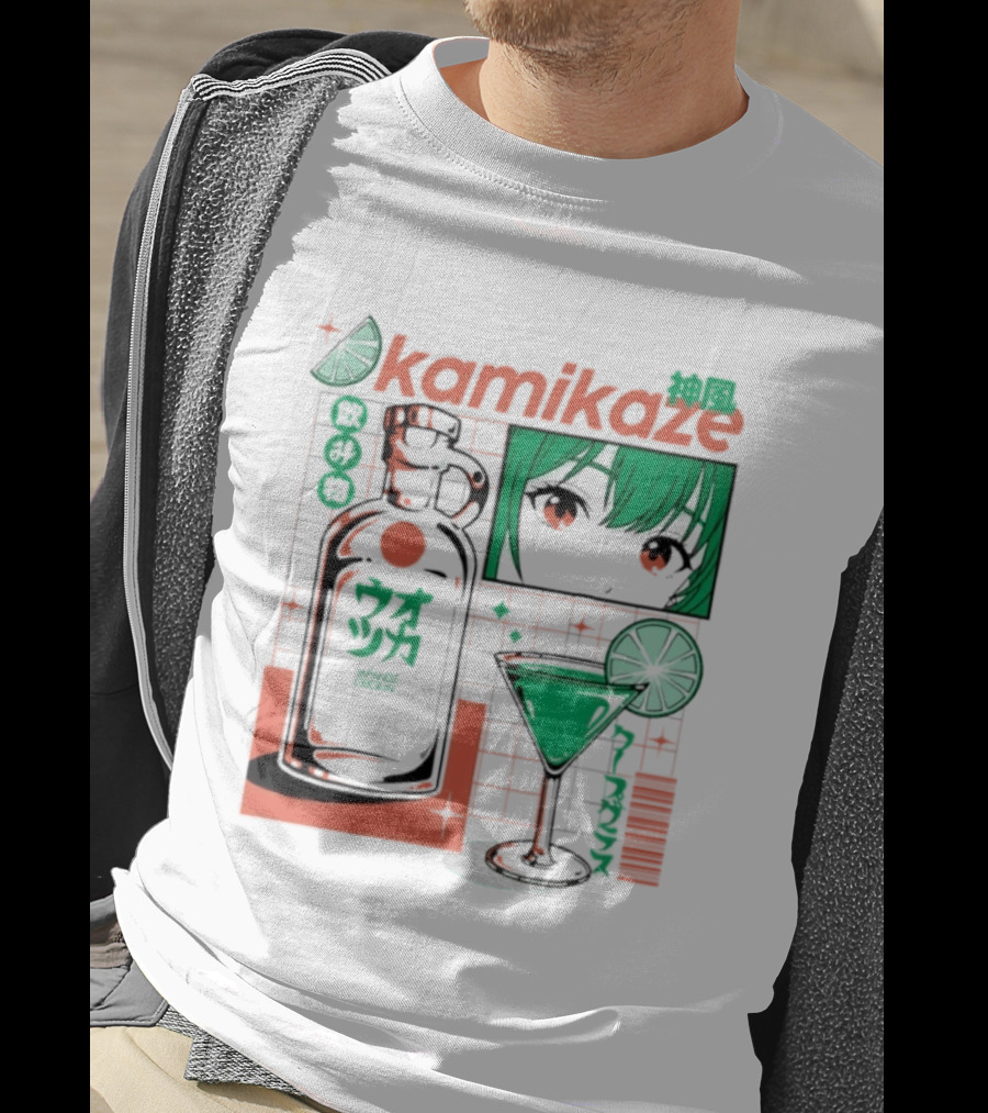 Kamikaze Japanese Original Cocktail Anime T-Shirt