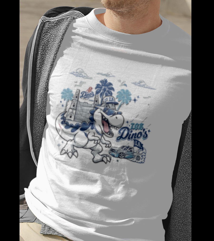 Los Dino’s Los Angeles Dodgers Baseball T-Shirt