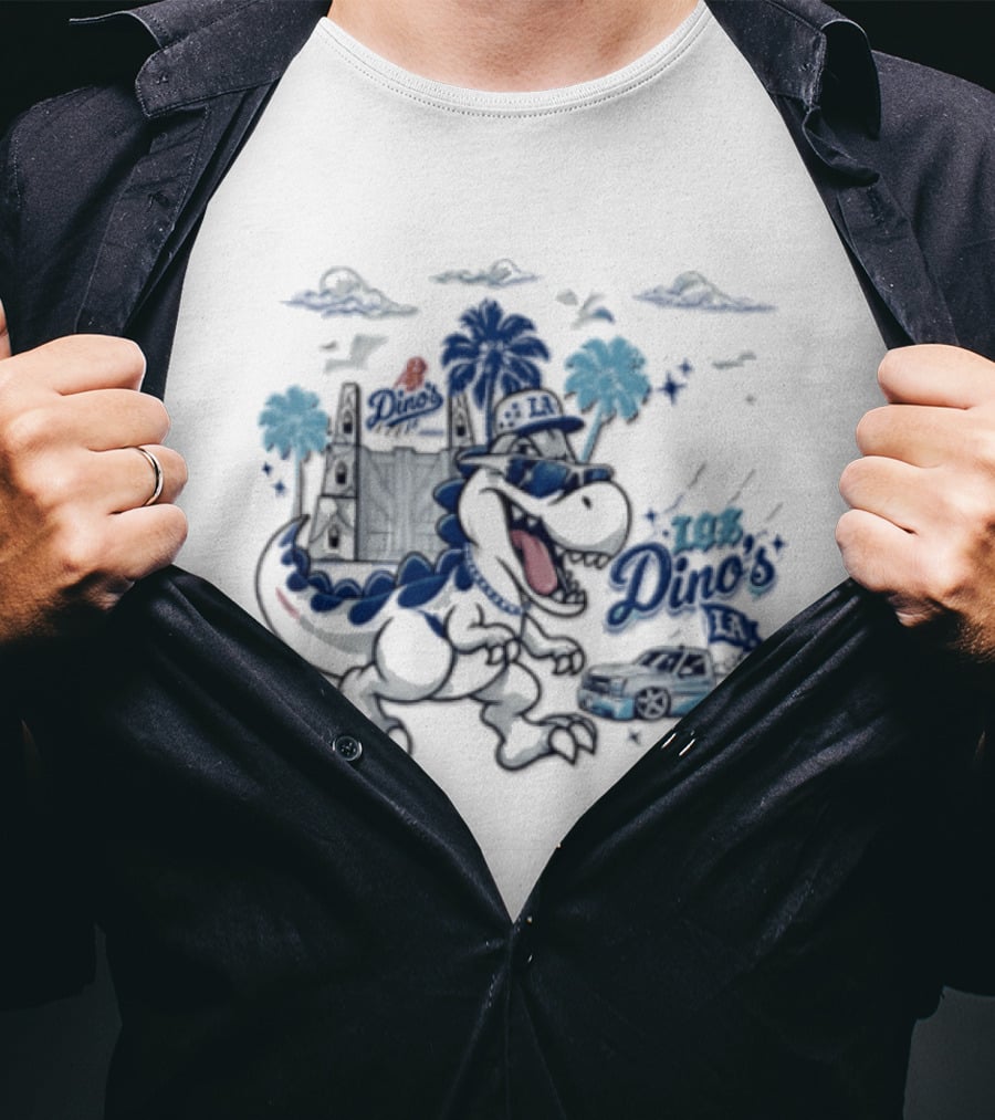 Los Dino’s Los Angeles Dodgers Baseball T-Shirt