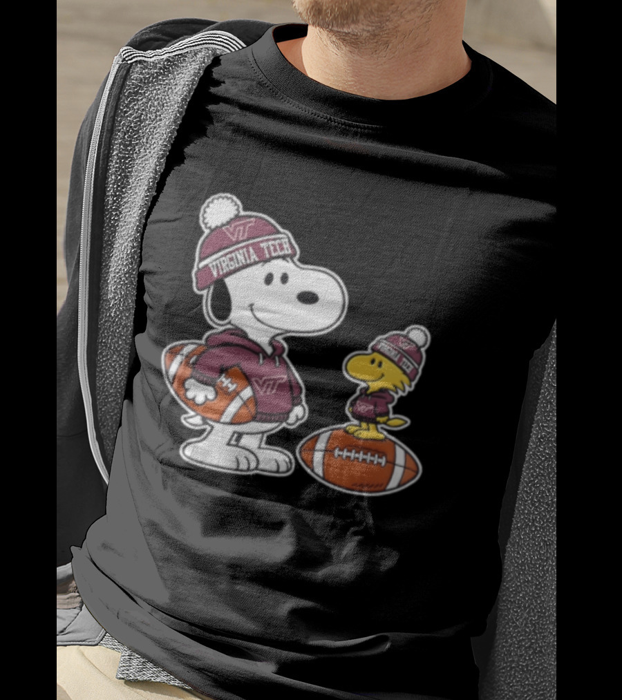 Snoopy Woodstock Virginia Tech Hokies Football Fans 2026 T-Shirt