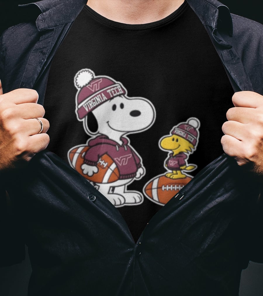 Snoopy Woodstock Virginia Tech Hokies Football Fans 2026 T-Shirt