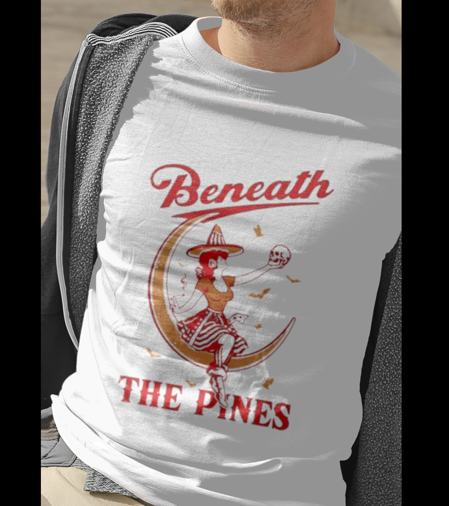 Beneath The Pines Halloween Devils Night Witch Moon Magic T-Shirt