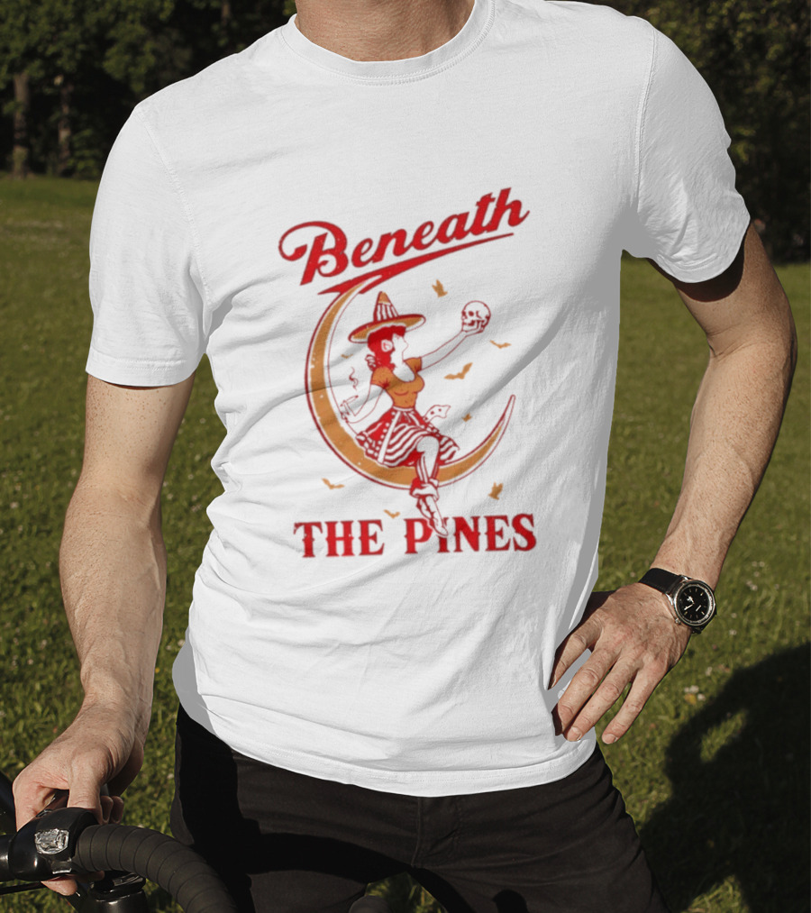 Beneath The Pines Halloween Devils Night Witch Moon Magic T-Shirt