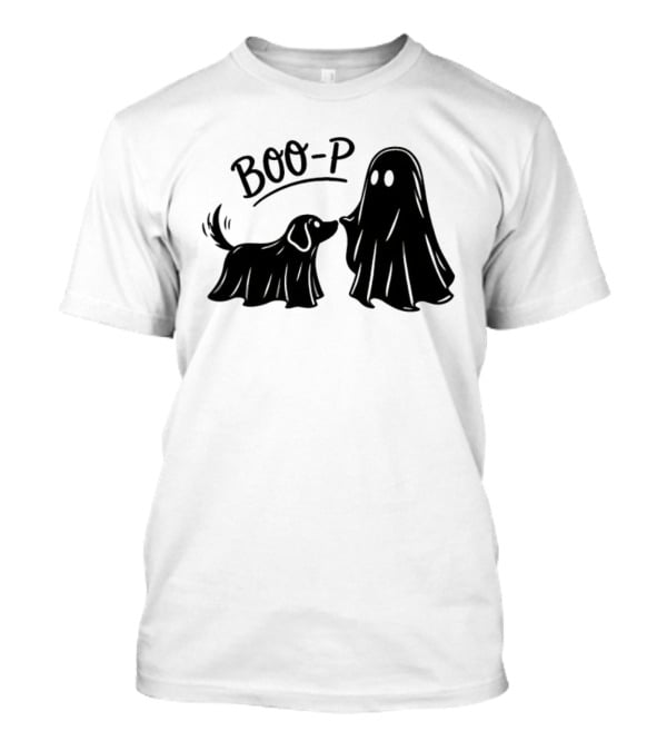 BOO P Ghost Dog Halloween Spooky T-Shirt