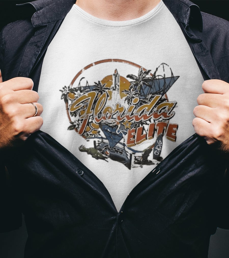Florida Is Elite AEW Sicko Wrestling Adventure Rocket Palms T-Shirt