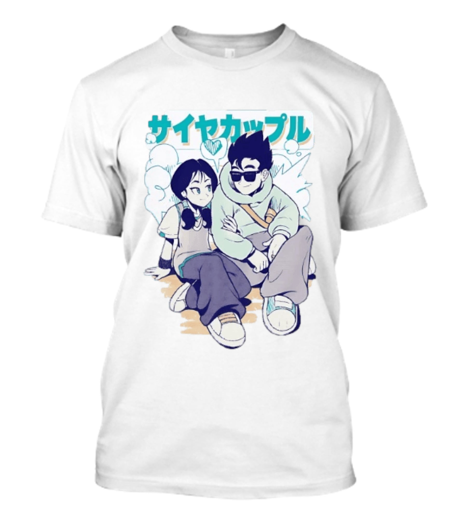 Gohan Videl Saiyan Couple Dragon Ball T-Shirt