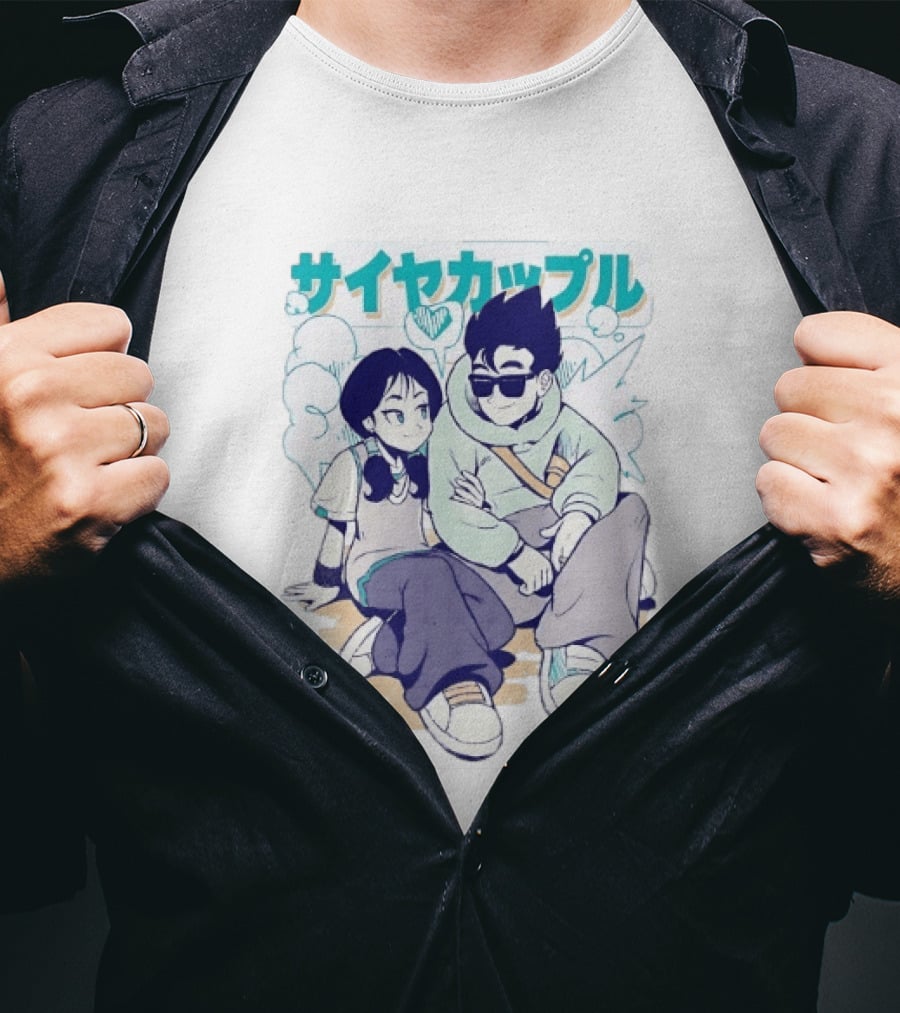 Gohan Videl Saiyan Couple Dragon Ball T-Shirt