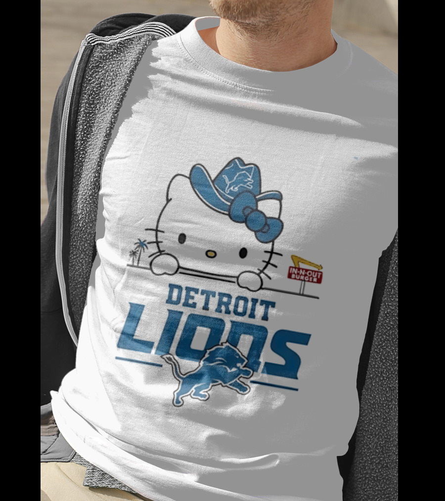 Detroit Lions Hello Kitty In N Out Burger T-Shirt