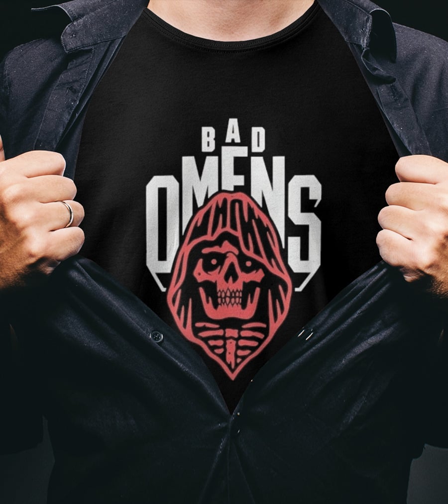 Bad Omens Skull Hooded Metalcore Heavy Metal T-Shirt