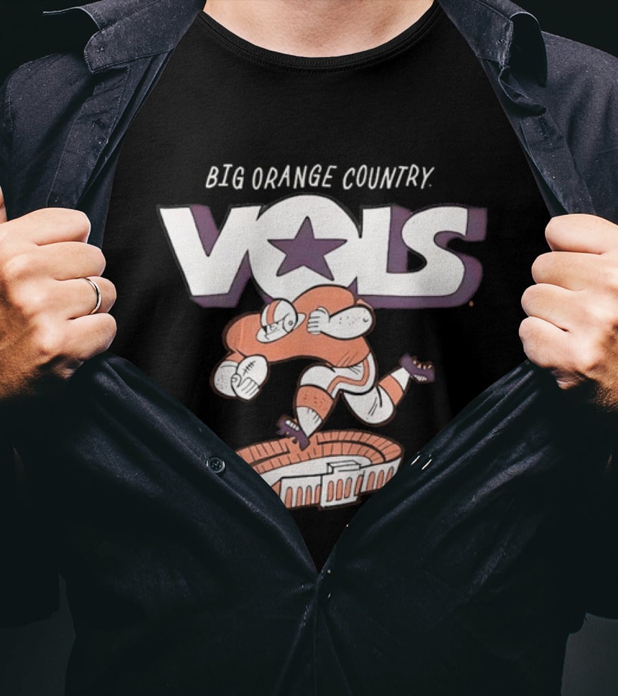 Big Orange Country Vols Football Tennessee Volunteers Player And Star T-Shirt