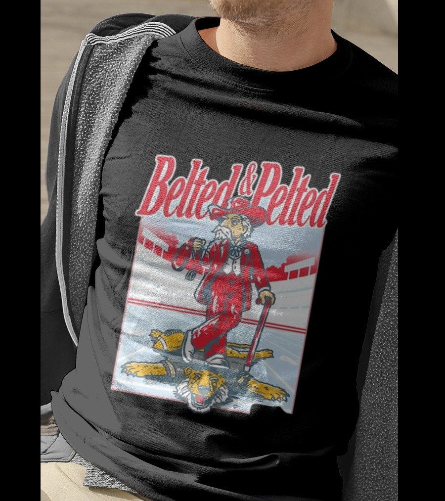 Old Row Belted And Pelted Red Suit Stadium Tiger Rug T-Shirt