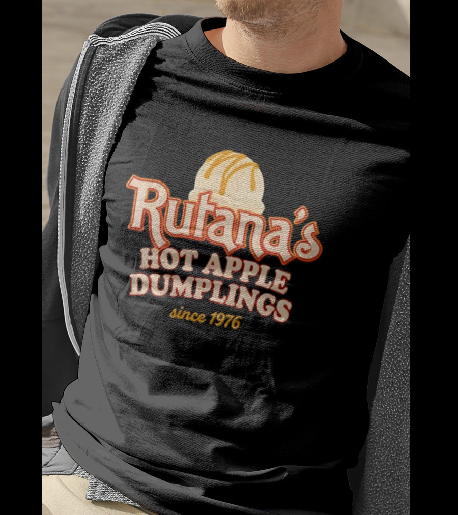 Rutana's Hot Apple Dumplings Ice Cream Drizzle Treat Since 1976 T-Shirt