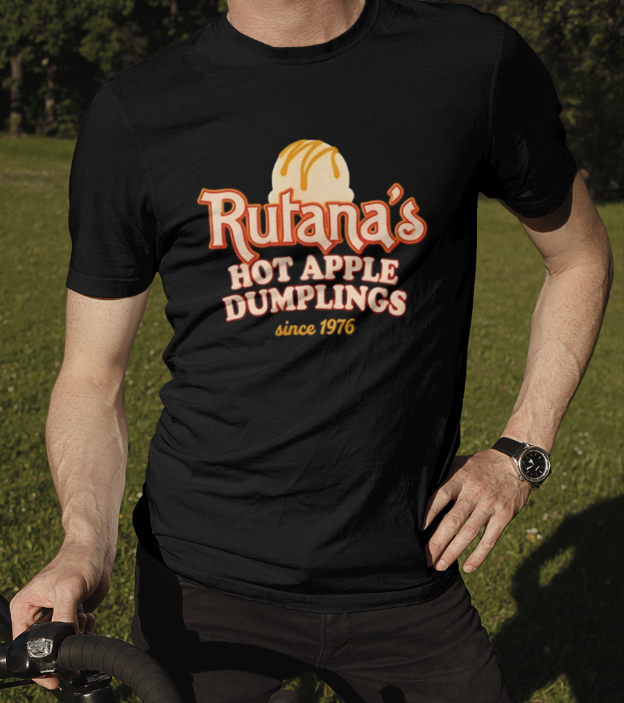 Rutana's Hot Apple Dumplings Ice Cream Drizzle Treat Since 1976 T-Shirt