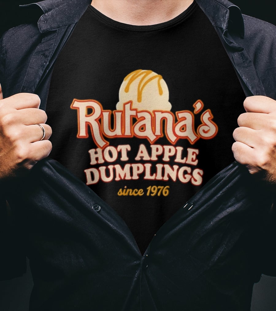 Rutana's Hot Apple Dumplings Ice Cream Drizzle Treat Since 1976 T-Shirt