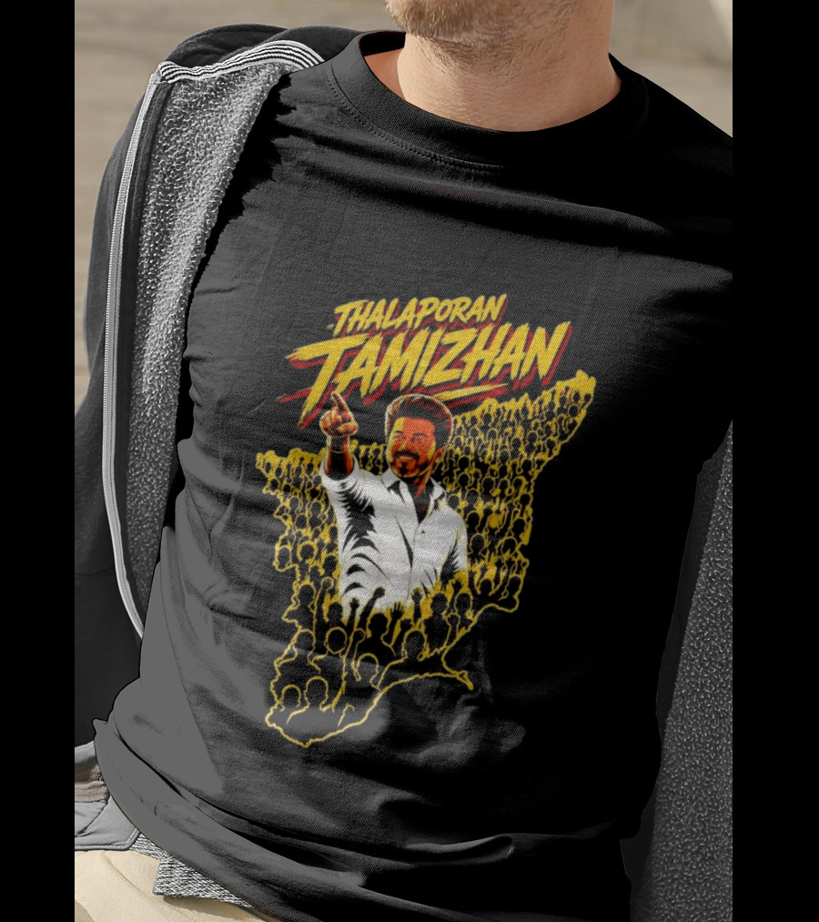 Thalaporan Tamizhan Celebration Portrait Oversized T-Shirt